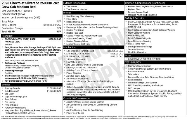 New 2026 Chevrolet Silverado 2500 ZR2 AWD/4WD image 5