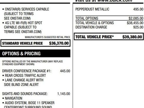 Used 2019 Buick LaCrosse Essence w/ Sights and Sounds Package image 2