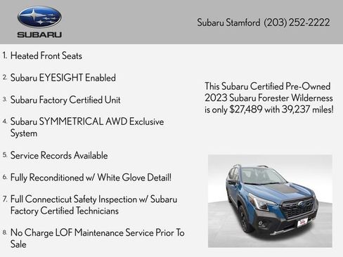 Certified 2023 Subaru Forester Wilderness image 2