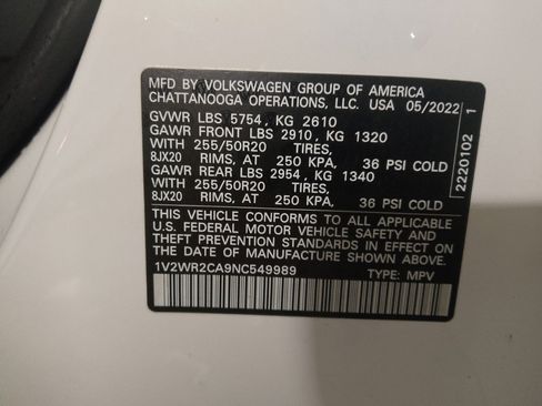 Used 2022 Volkswagen Atlas SE FWD image 33