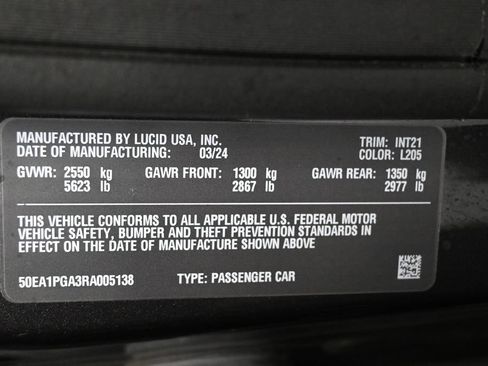 Used 2024 Lucid Air Pure RWD image 5