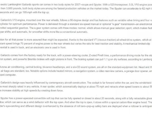 Used 2007 Lamborghini Gallardo Spyder AWD 2dr Convertible image 5