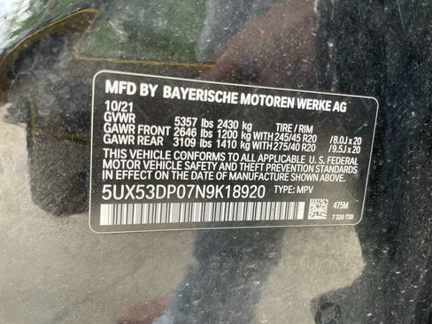 Used 2022 BMW X3 xDrive30i w/ M Sport Package 2 AWD/4WD image 32