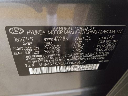 Used 2019 Hyundai Santa Fe SEL w/ Cargo Package FWD image 33