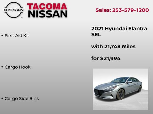 Used 2021 Hyundai Elantra SEL w/ Preferred Accessory Package FWD image 9