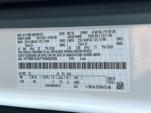 New 2026 Ford Transit 250 148 Medium Roof w/ Load Area Protection Package RWD image 19