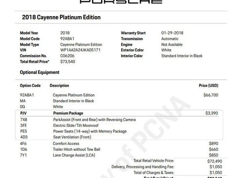 Certified 2018 Porsche Cayenne Platinum Edition image 12