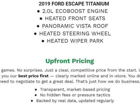 Used 2019 Ford Escape Titanium AWD/4WD image 2