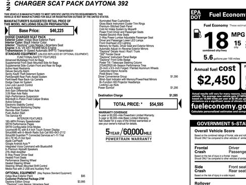 Used 2022 Dodge Charger Scat Pack w/ Daytona Edition Group image 33