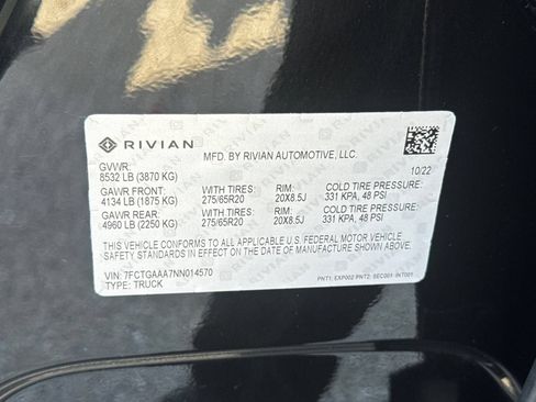 Used 2022 Rivian R1T Adventure Quad AWD/4WD image 27
