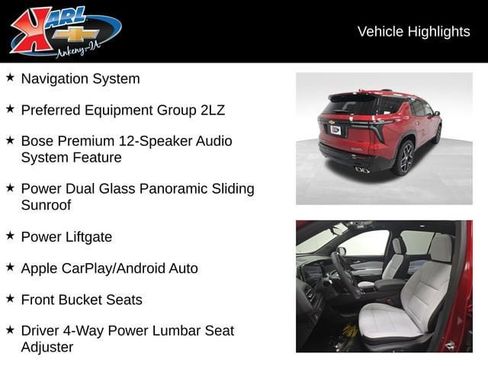 New 2026 Chevrolet Traverse High Country AWD/4WD image 3