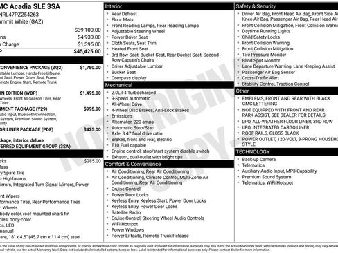 Used 2023 GMC Acadia SLE w/ Driver Convenience Package AWD/4WD image 2