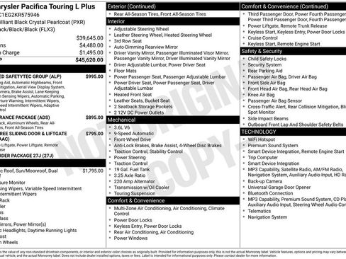 Used 2019 Chrysler Pacifica Touring-L Plus w/ Advanced Safetytec Group FWD image 4