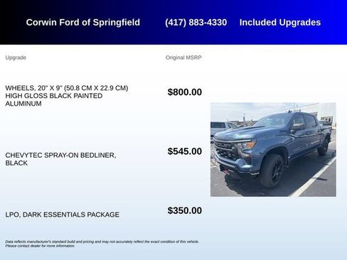 Used 2024 Chevrolet Silverado 1500 Custom Trail Boss w/ LPO, Dark Essentials Package AWD/4WD image 5