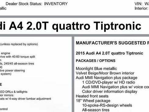 Used 2015 Audi A4 2.0T Premium w/ Audi MMI Navigation image 11