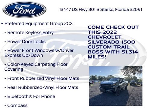 Used 2022 Chevrolet Silverado 1500 Custom Trail Boss w/ Safety Confidence Package AWD/4WD image 20