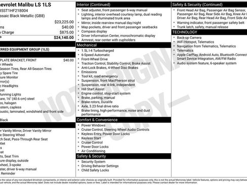 Used 2017 Chevrolet Malibu LS FWD image 1