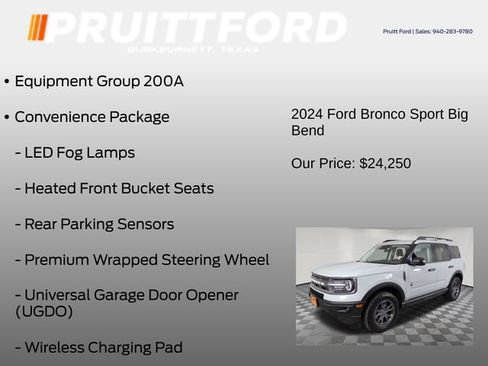 Used 2024 Ford Bronco Sport Big Bend w/ Convenience Package AWD/4WD image 7