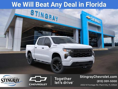 New 2026 Chevrolet Silverado 1500 Custom w/ Turbomax Blackout Package RWD image 1
