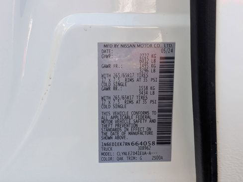 Certified 2024 Nissan Frontier SL w/ Technology Package image 36