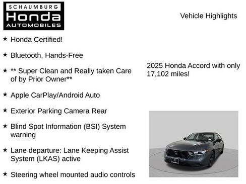 Certified 2025 Honda Accord SE image 14