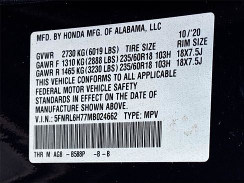 Used 2021 Honda Odyssey EX-L image 37