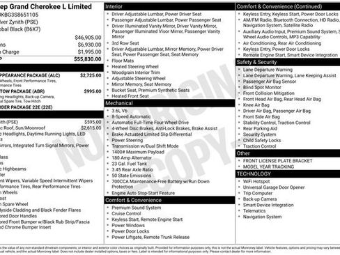 New 2025 Jeep Grand Cherokee L Limited w/ Black Appearance Package image 3