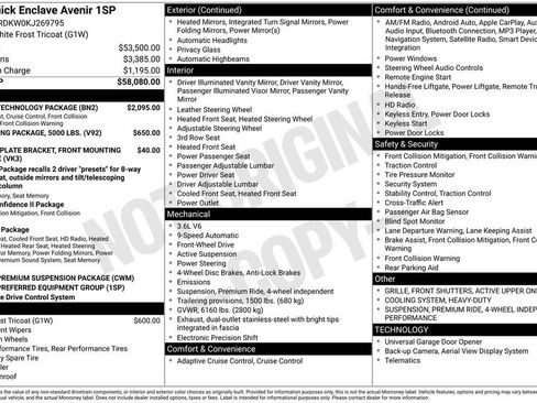 Used 2019 Buick Enclave Avenir w/ Avenir Technology Package image 10