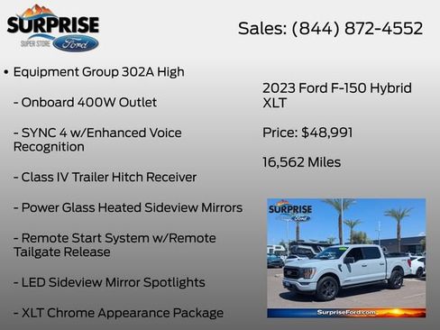 Certified 2023 Ford F150 XLT w/ Equipment Group 302A High AWD/4WD image 7