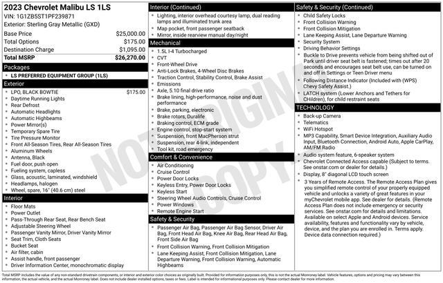 Used 2023 Chevrolet Malibu LS FWD image 4