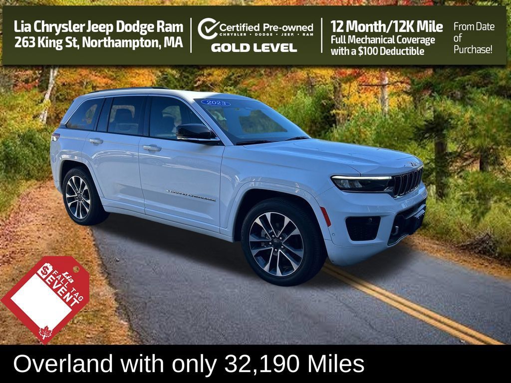 Certified 2023 Jeep Grand Cherokee Overland w/ Luxury Tech Group IV AWD/4WD 360° Tour