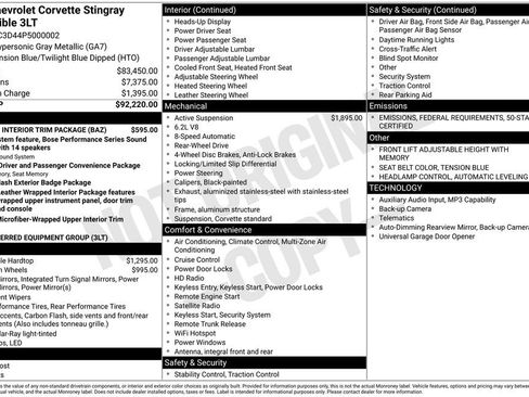 Used 2023 Chevrolet Corvette Stingray Premium Conv w/ Stealth Interior Trim Package image 49