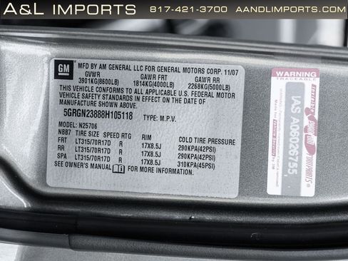 Used 2008 HUMMER H2 image 65