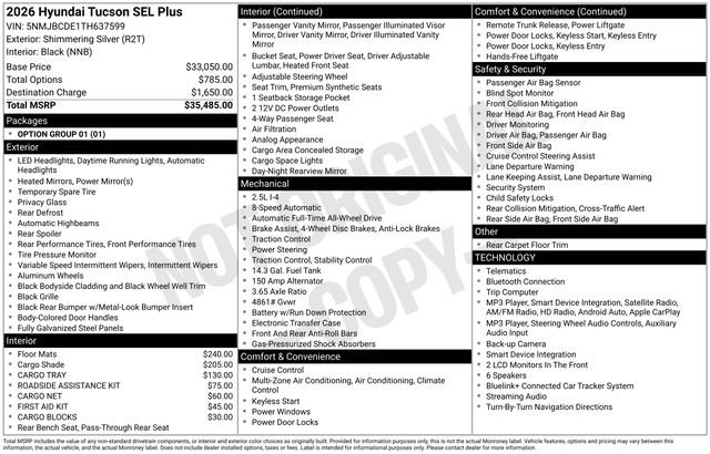 Certified 2026 Hyundai Tucson SEL AWD/4WD image 4
