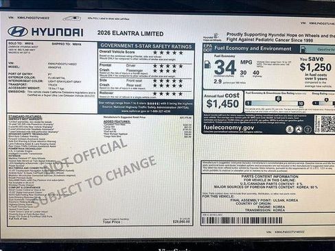 New 2026 Hyundai Elantra Limited image 39