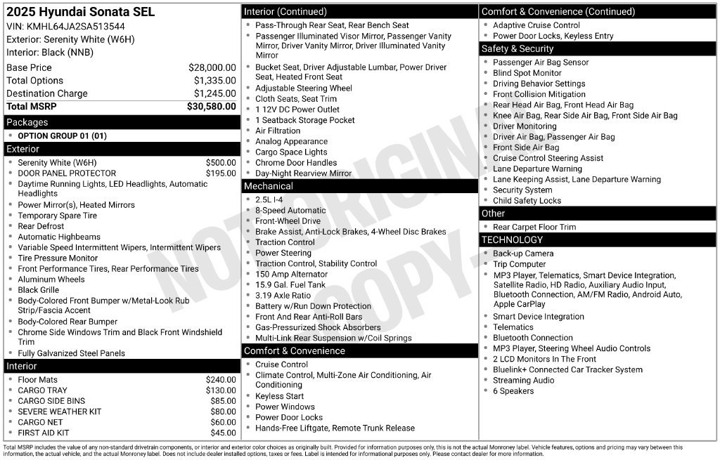 Used 2025 Hyundai Sonata SEL FWD image 27