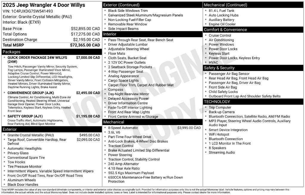 Used 2025 Jeep Wrangler Unlimited Sport AWD/4WD image 2