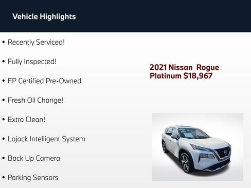 Used 2021 Nissan Rogue Platinum FWD image 2