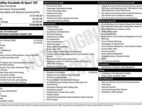 New 2026 Cadillac Escalade IQ Sport 1 image 30