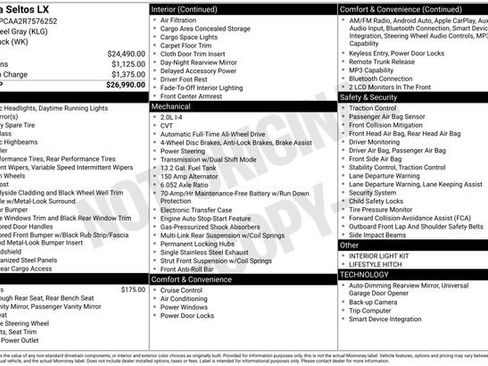 Certified 2024 Kia Seltos LX AWD/4WD image 35