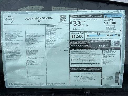 New 2026 Nissan Sentra SV w/ SV Convenience Package image 29