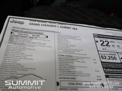 New 2026 Jeep Grand Cherokee L Summit AWD/4WD image 46