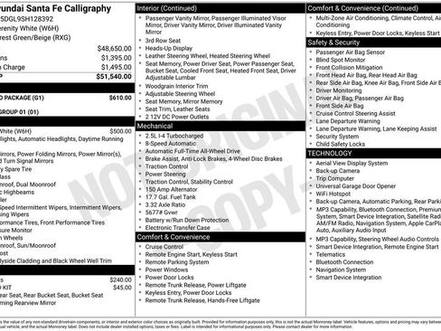 Certified 2025 Hyundai Santa Fe Calligraphy w/ Tow & Go Package AWD/4WD image 28