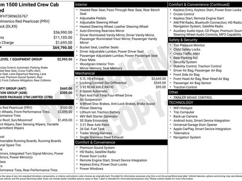 Used 2019 RAM 1500 Limited AWD/4WD image 45