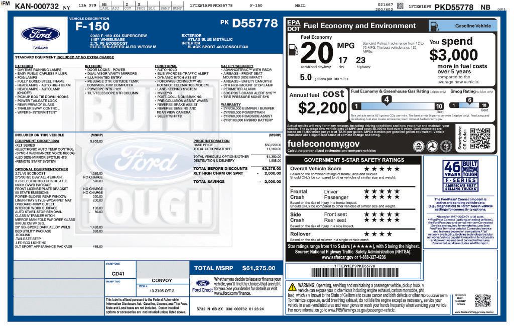 Used 2023 Ford F150 XLT w/ Equipment Group 302A High AWD/4WD image 19
