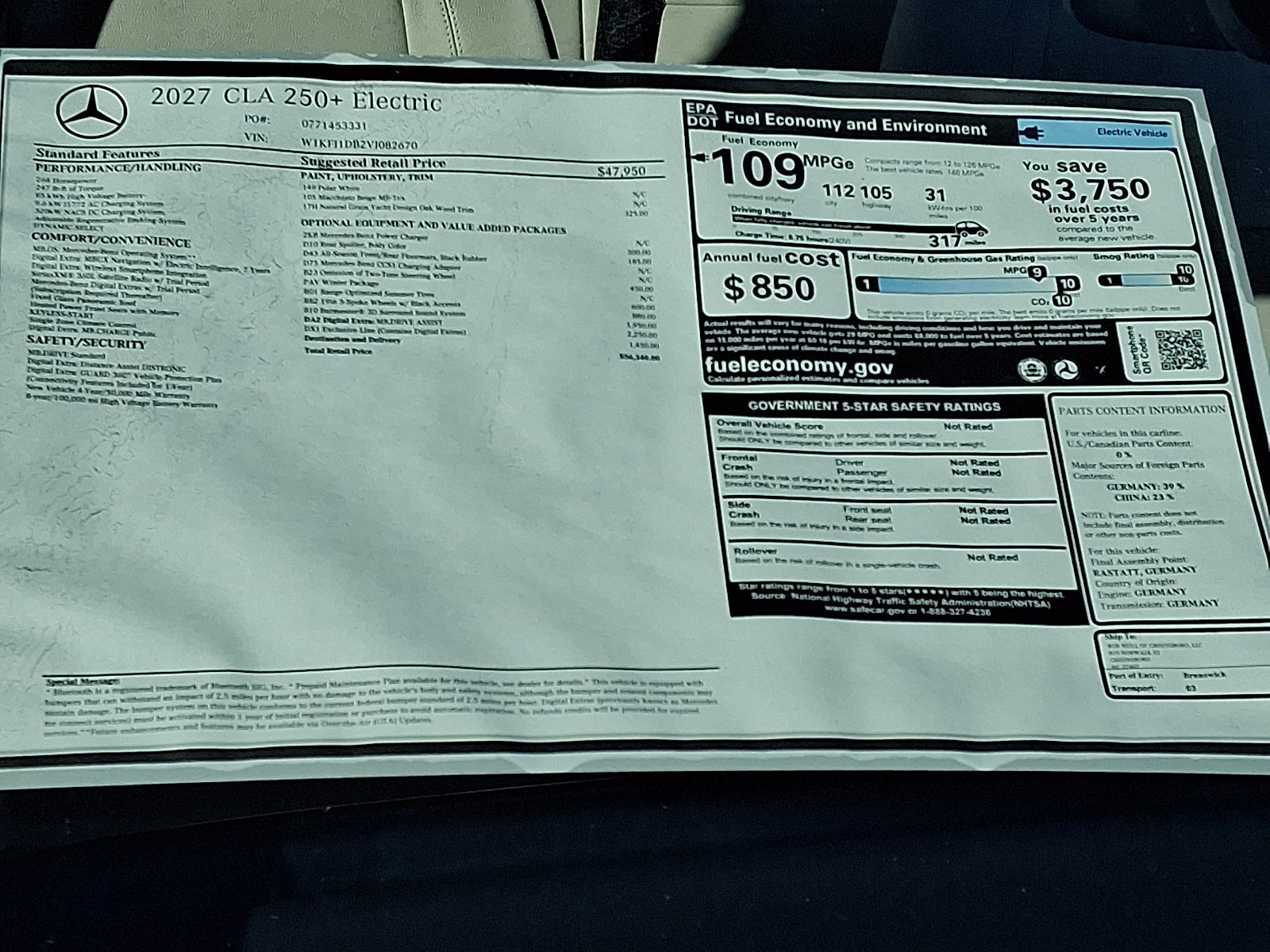 New 2027 Mercedes-Benz CLA 250+ image 19