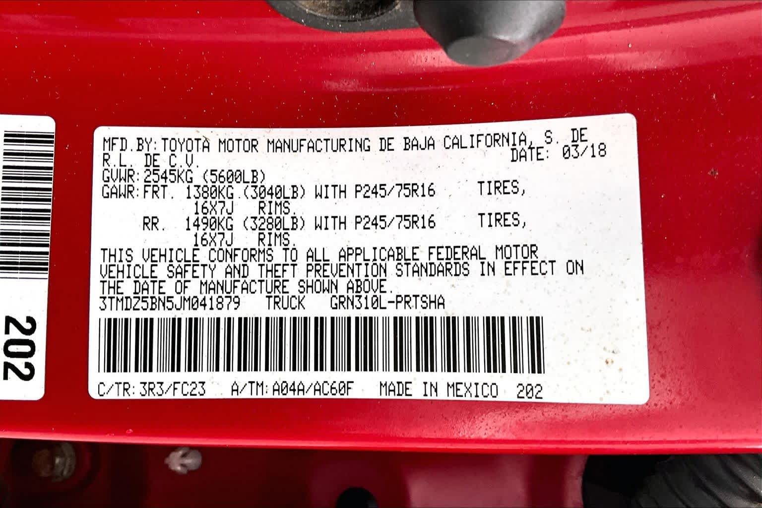 Used 2018 Toyota Tacoma SR5 AWD/4WD image 37