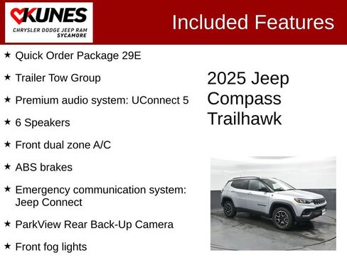 Used 2025 Jeep Compass Trailhawk w/ Trailer Tow Group AWD/4WD image 3