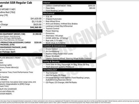 Used 2004 Chevrolet SSR w/ Preferred Equipment Group RWD image 34