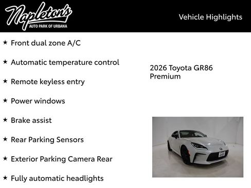 New 2026 Toyota GR86 Premium image 15